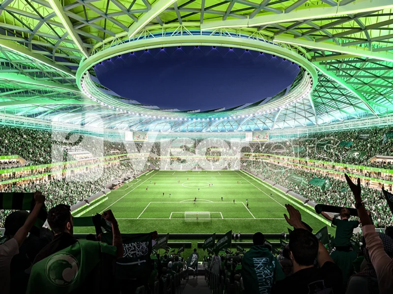 Sicherheitsnetze Typ "S" VISORNETS + Mückennetz VISORNETS - ARAMCO-Stadion – Saudi-Arabien