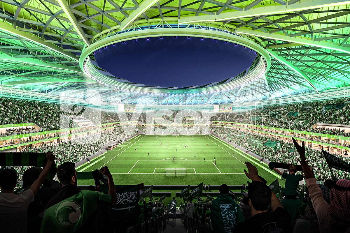 Sicherheitsnetze Typ "S" VISORNETS + Mückennetz VISORNETS - ARAMCO-Stadion – Saudi-Arabien