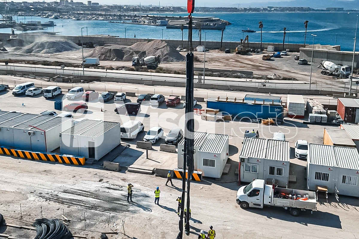 Sicherheitsnetze Typ "S" VISORNETS für das Erweiterungsprojekt des Hafens von Valencia