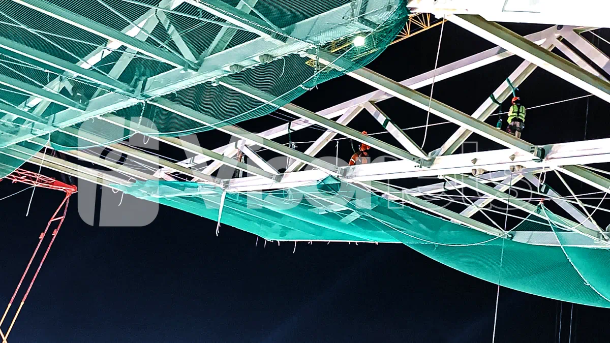 VISORNETS typ "S" Sicherheitsnetze im stadion "Ras Abu Aboud 974“ in Katar (Fußball-Weltmeisterschaft 2022)